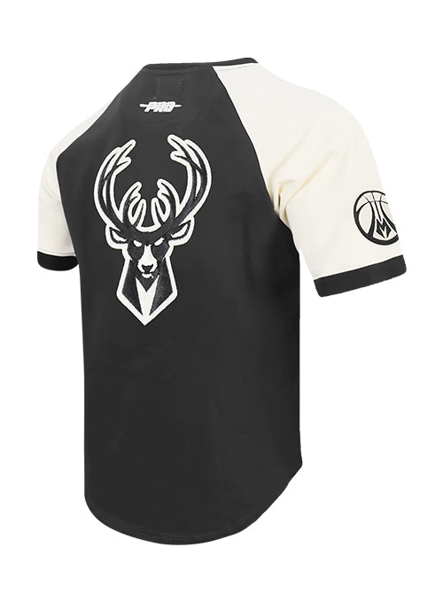 Pro Standard First Time Milwaukee Bucks Drop Hem T-Shirt-angled abck