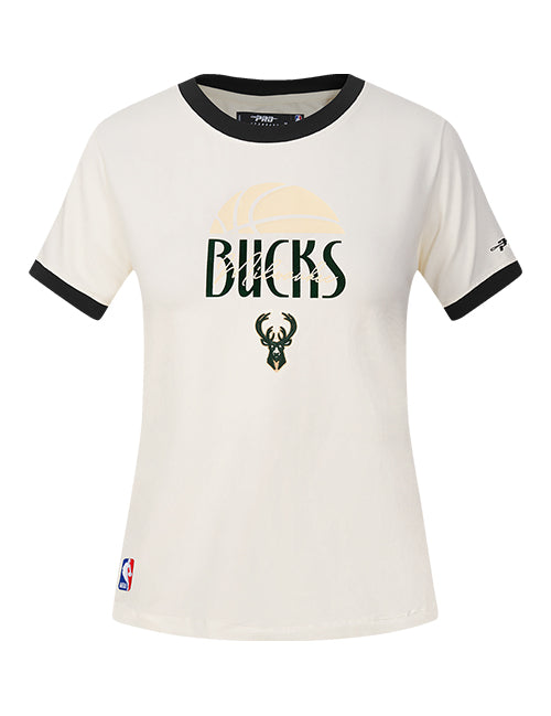 Women's Pro Standard Original Players Milwaukee Bucks Ringer T-Shirt