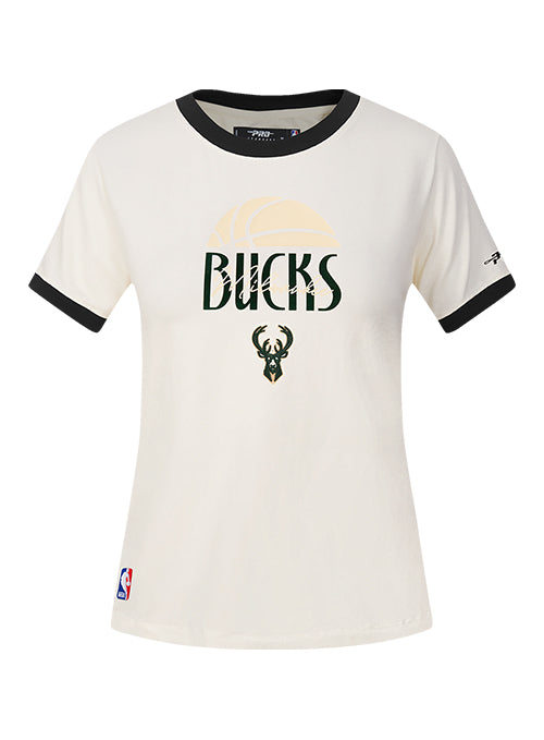 Women's Pro Standard Original Players Milwaukee Bucks Ringer T-Shirt