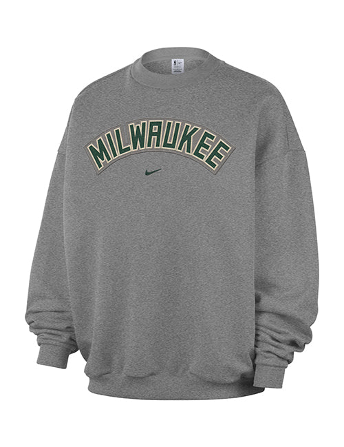 Nike Standard Issue Evergreen+ Milwaukee Bucks Crewneck Sweatshirt