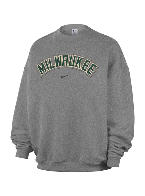Nike Standard Issue Evergreen+ Milwaukee Bucks Crewneck Sweatshirt