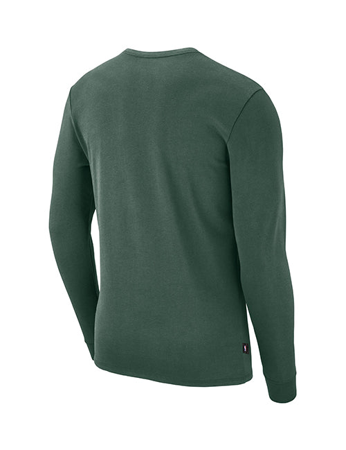 Nike Green Milwaukee Bucks Practice Long Sleeve T-Shirt-back