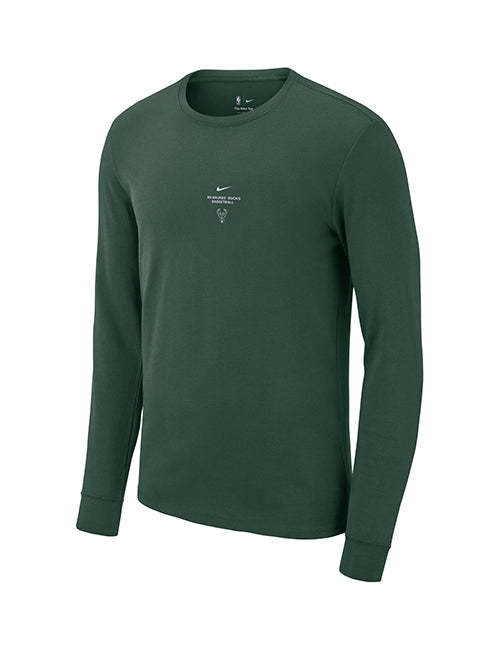 Nike Green Milwaukee Bucks Practice Long Sleeve T-Shirt-front