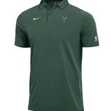 Nike Dri-FIT Green Milwaukee Bucks Short Sleeve Polo-front