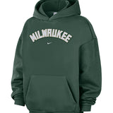 Nike Standard Issue Evergreen+ Green Milwaukee Bucks Hooded Sweatshirt-front