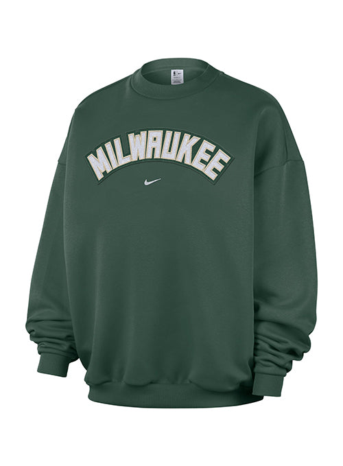 Nike Standard Issue Evergreen+ Milwaukee Bucks Crewneck Sweatshirt
