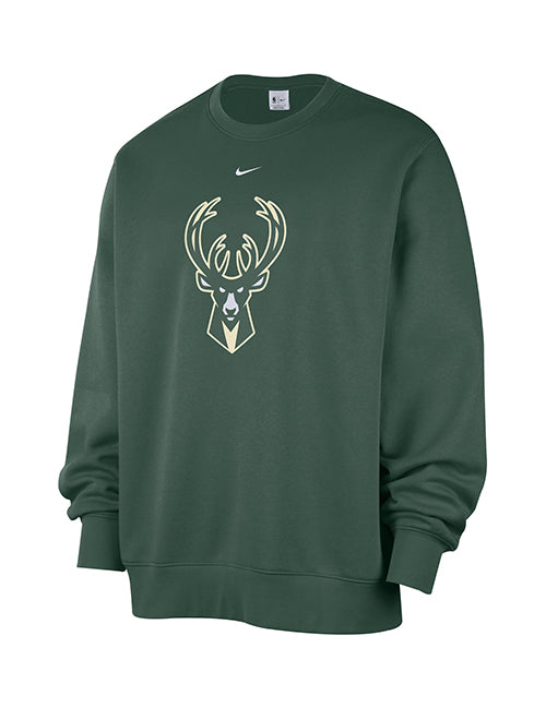 Nike Evergreen Club Milwaukee Bucks Crewneck Sweatshirt-front