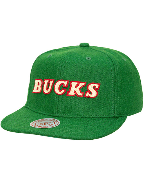 Mitchell & Ness HWC '68 Vintage Milwaukee Bucks Adjustable Hat-front