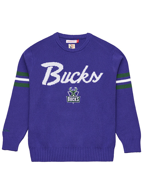 Mitchell & Ness HWC '93 Retro Roots Milwaukee Bucks Sweater-front