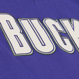 Mitchell & Ness HWC '93 Retro Roots Milwaukee Bucks Collared Crew Sweatshirt-chest