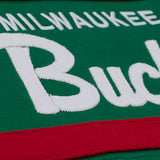 Women's Mitchell & Ness HWC '68 Head Coach Milwaukee Bucks Hooded Sweatshirt-chest
