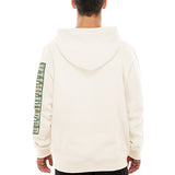 New Era Throwback Wordmark Stripes Milwaukee Bucks Hooded Sweatshirt-back