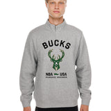 New Era Fan Icon Milwaukee Bucks 1/4 Zip Sweatshirt