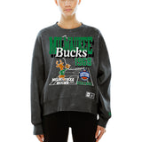 Women's New Era HWC '68 Milwaukee Bucks Washed Crewneck Sweatshirt