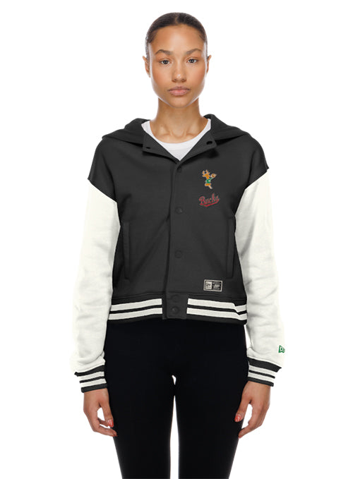 Women's New Era HWC '68 Milwaukee Bucks Fleece Snap Jacket-front