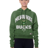 Women's New Era Icon Milwaukee Bucks Hooded Sweatshirt-front