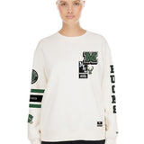 Women's New Era Fan Logos Milwaukee Bucks Crewneck Sweatshirt-front