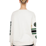 Women's New Era Fan Logos Milwaukee Bucks Crewneck Sweatshirt-back