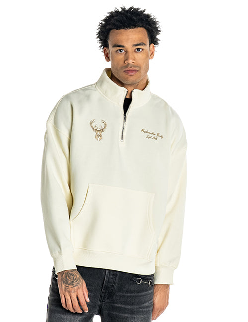 Bucks In Six x The Wild Collective Dunes Milwaukee Bucks 1/4 Zip Sweatshirt-front