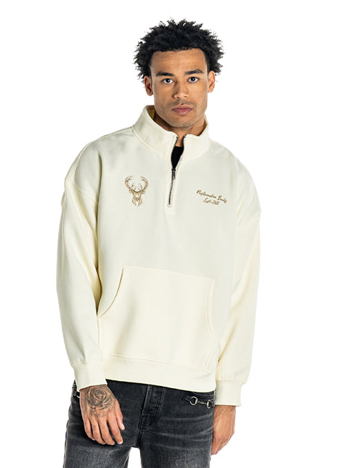 Bucks In Six x The Wild Collective Dunes Milwaukee Bucks 1/4 Zip Sweatshirt-front