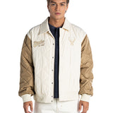 Bucks In Six x The Wild Collective Dunes Milwaukee Bucks Quilted Nylon Jacket-front, male model