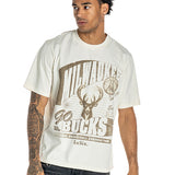 Bucks In Six x The Wild Collective Dunes Milwaukee Bucks Graphic T-Shirt-front, male model