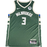 Signed Nike 2022 Icon Edition Myles Turner Milwaukee Bucks Swingman Jersey-front
