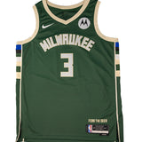 Signed Nike 2022 Icon Edition Myles Turner Milwaukee Bucks Swingman Jersey