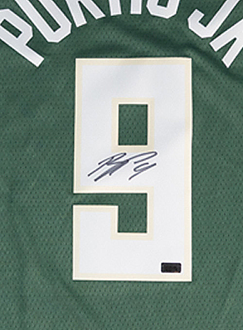 Signed Nike 2022 Icon Edition Bobby Portis Jr. Milwaukee Bucks Swingman Jersey-signature