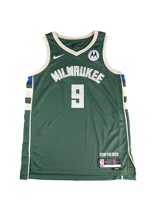 Signed Nike 2022 Icon Edition Bobby Portis Jr. Milwaukee Bucks Swingman Jersey-front