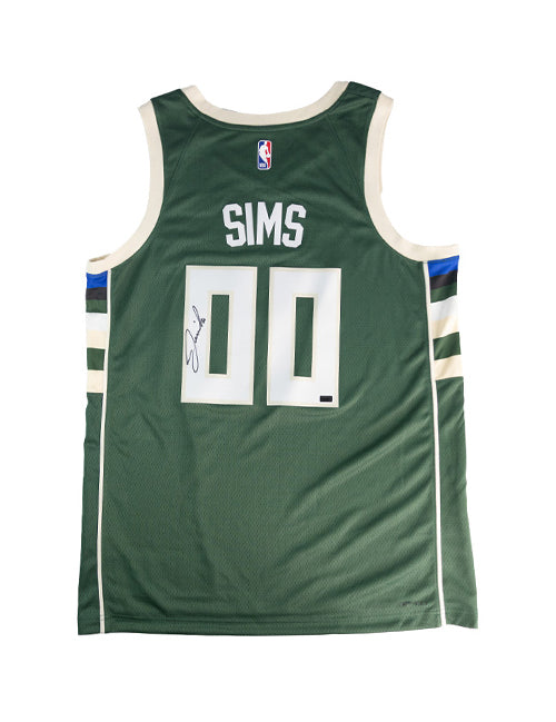 Signed Nike 2022 Icon Edition Jericho Sims Milwaukee Bucks Swingman Jersey-back