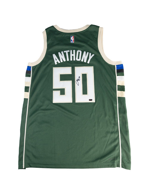Signed Nike 2022 Icon Edition Cole Anthony Milwaukee Bucks Swingman Jersey-back