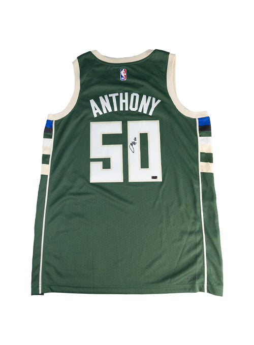 Signed Nike 2022 Icon Edition Cole Anthony Milwaukee Bucks Swingman Jersey-back