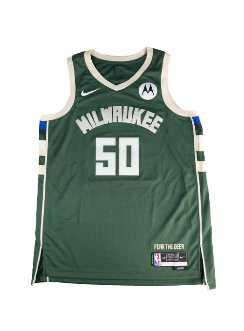 Signed Nike 2022 Icon Edition Cole Anthony Milwaukee Bucks Swingman Jersey-front