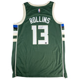 Signed Nike 2022 Icon Edition Ryan Rollins Milwaukee Bucks Swingman Jersey-back