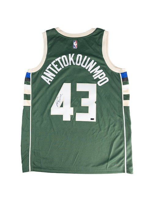 Signed Nike 2022 Icon Edition Thanasis Antetokounmpo Milwaukee Bucks Swingman Jersey-back