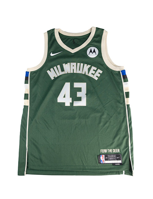 Signed Nike 2022 Icon Edition Thanasis Antetokounmpo Milwaukee Bucks Swingman Jersey-front