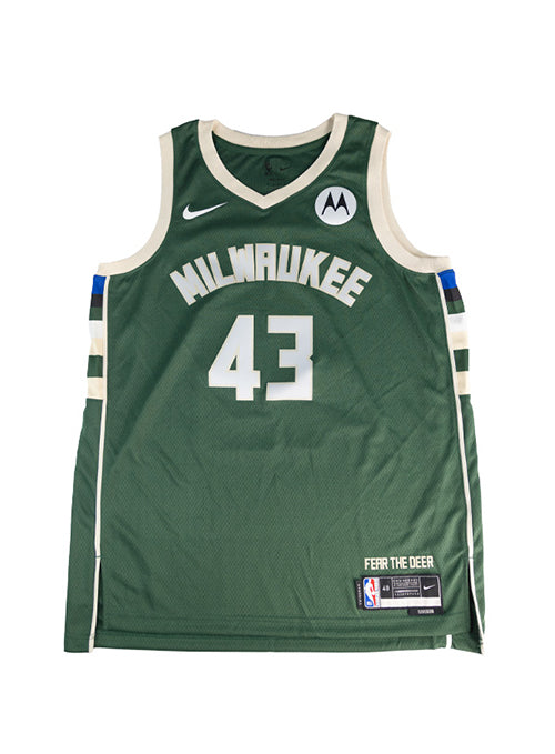 Signed Nike 2022 Icon Edition Thanasis Antetokounmpo Milwaukee Bucks Swingman Jersey-front