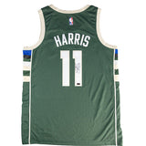 Signed Nike 2022 Icon Edition Garry Harris Milwaukee Bucks Swingman Jersey-back