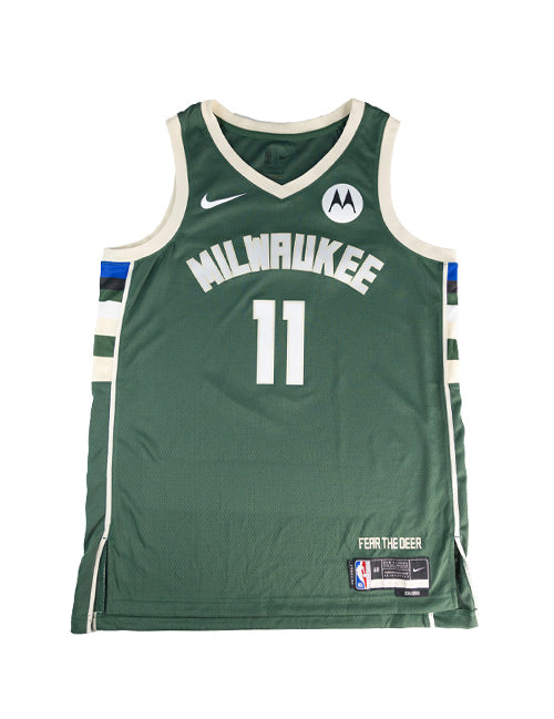 Signed Nike 2022 Icon Edition Garry Harris Milwaukee Bucks Swingman Jersey-front