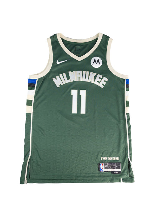 Signed Nike 2022 Icon Edition Garry Harris Milwaukee Bucks Swingman Jersey-front