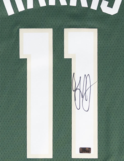 Signed Nike 2022 Icon Edition Garry Harris Milwaukee Bucks Swingman Jersey-signature