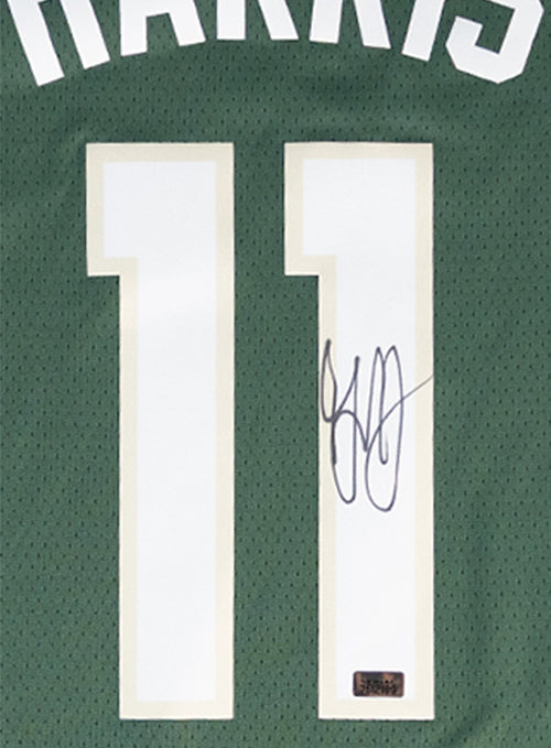 Signed Nike 2022 Icon Edition Garry Harris Milwaukee Bucks Swingman Jersey-signature