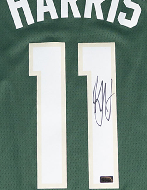 Signed Nike 2022 Icon Edition Garry Harris Milwaukee Bucks Swingman Jersey-signature