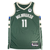 Signed Nike 2022 Icon Edition Garry Harris Milwaukee Bucks Swingman Jersey-front