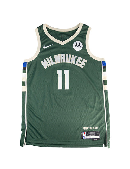 Signed Nike 2022 Icon Edition Garry Harris Milwaukee Bucks Swingman Jersey-front