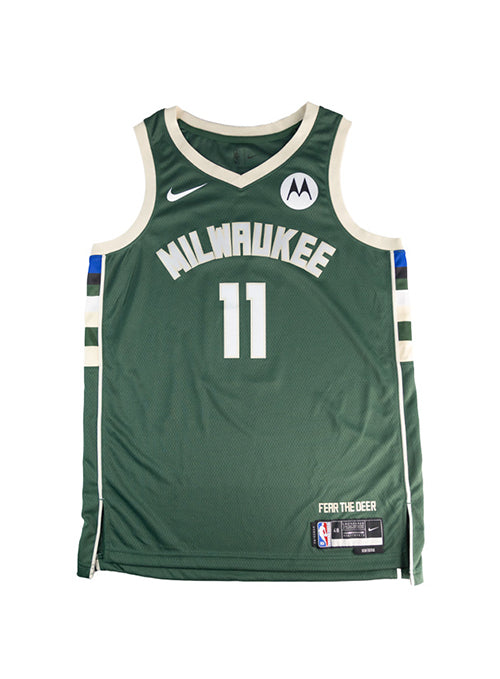 Signed Nike 2022 Icon Edition Garry Harris Milwaukee Bucks Swingman Jersey-front