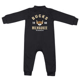 Infant Right On Track Milwaukee Bucks Long Sleeve Onesie-back