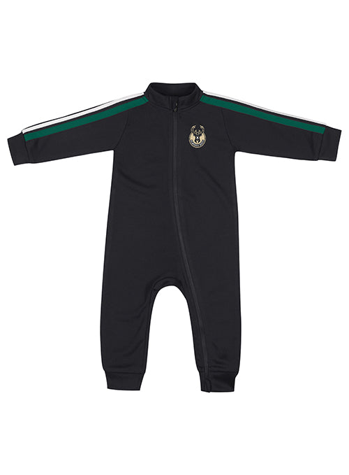 Infant Right On Track Milwaukee Bucks Long Sleeve Onesie-front