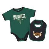 Infant Bango Milwaukee Bucks Bib and Onesie Set